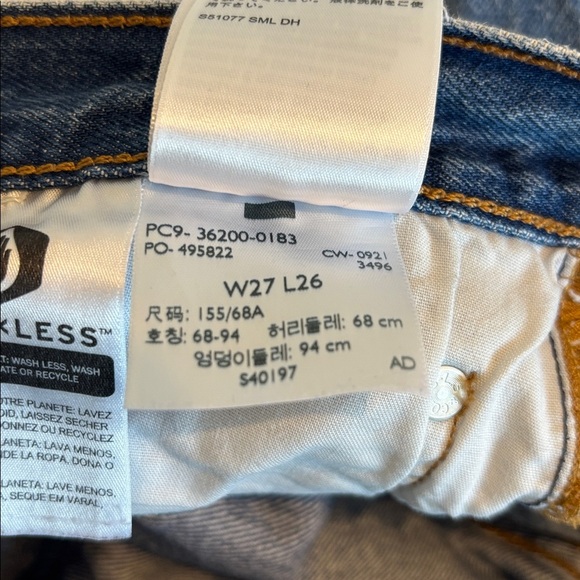 Levi's Premium 501 Button Fly Cropped Straight Leg Jeans medium blue size 27 - Picture 11 of 16